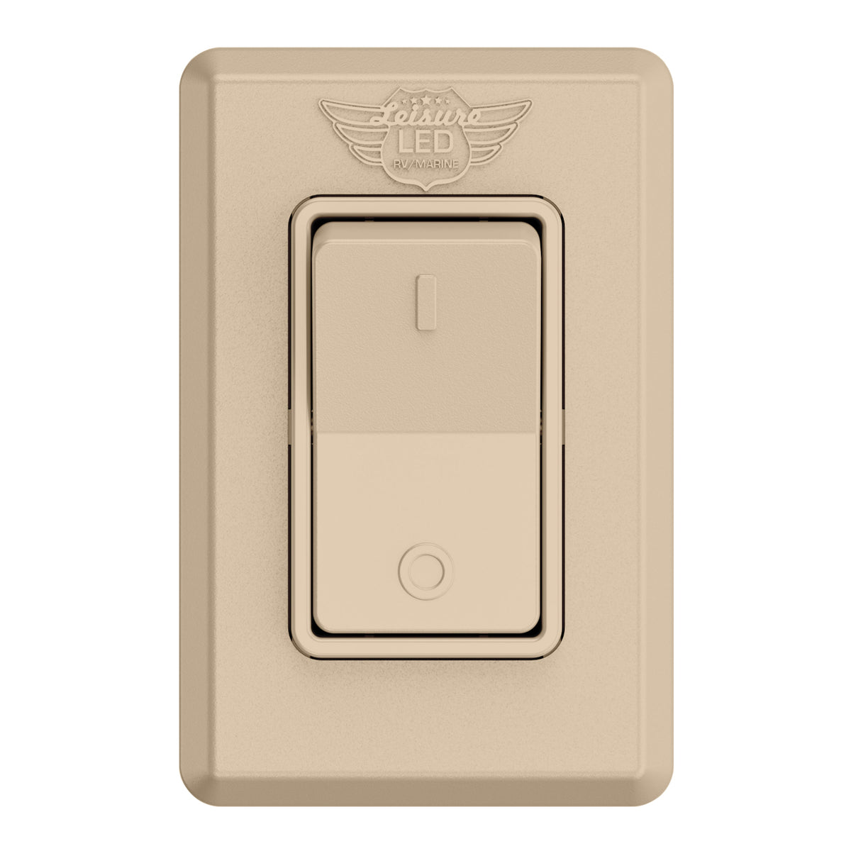 Leisure LED 12V RV Modern Single SPST On Off Switch with Bezel 2.87 Inch x 1.87 Inch x 1.1 Inch (White)