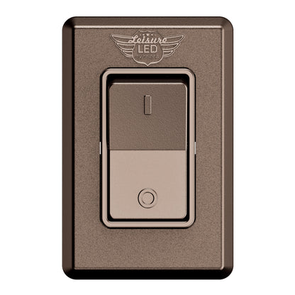 Leisure LED 12V RV Modern Single SPST On Off Switch with Bezel 2.87 Inch x 1.87 Inch x 1.1 Inch (White)