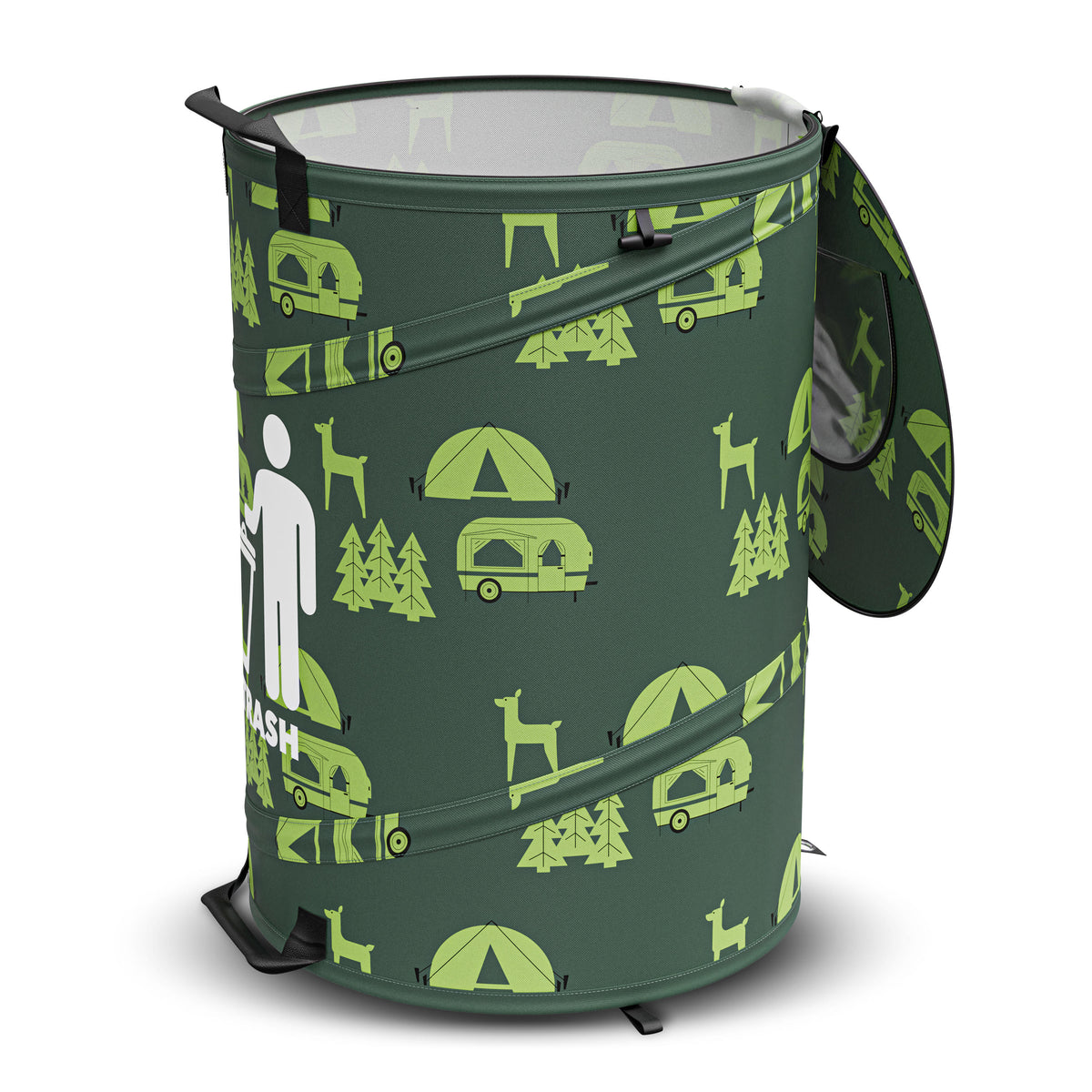 Leisure Coachworks RV Pop-Up Can Kit for 30 Gallon Recycling Bin 24 Inch x 18 Inch (Blue)