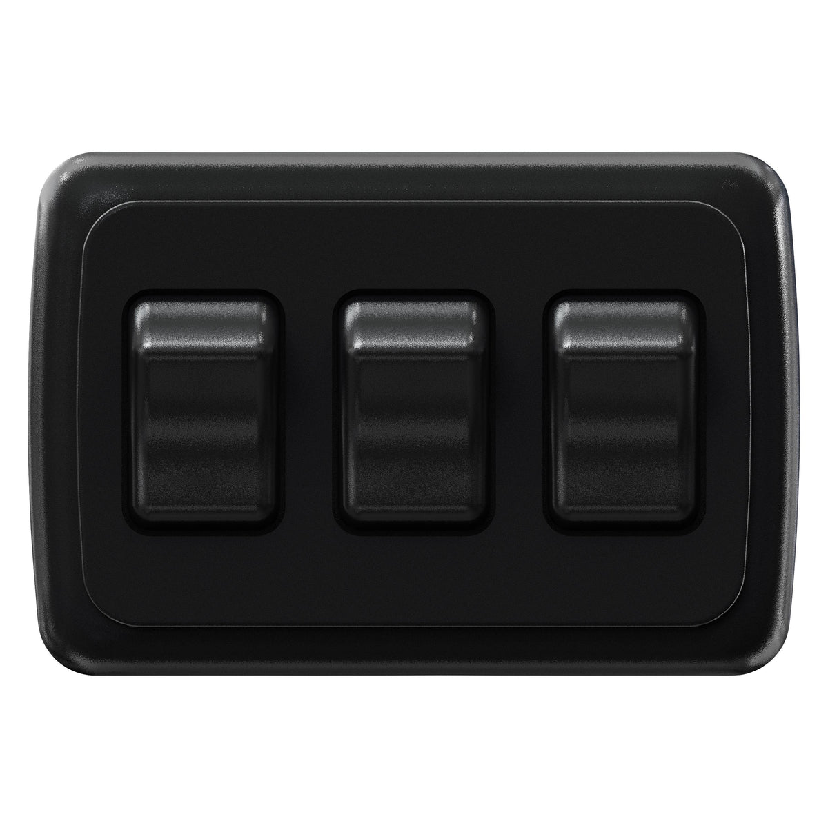 Leisure LED 12V RV Contemporary Triple SPST On Off Switch with Bezel 4.18 Inch x 2.83 Inch x 1.22 Inch (White)