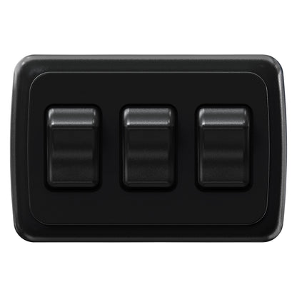 Leisure LED 12V RV Contemporary Triple SPST On Off Switch with Bezel 4.18 Inch x 2.83 Inch x 1.22 Inch (White)