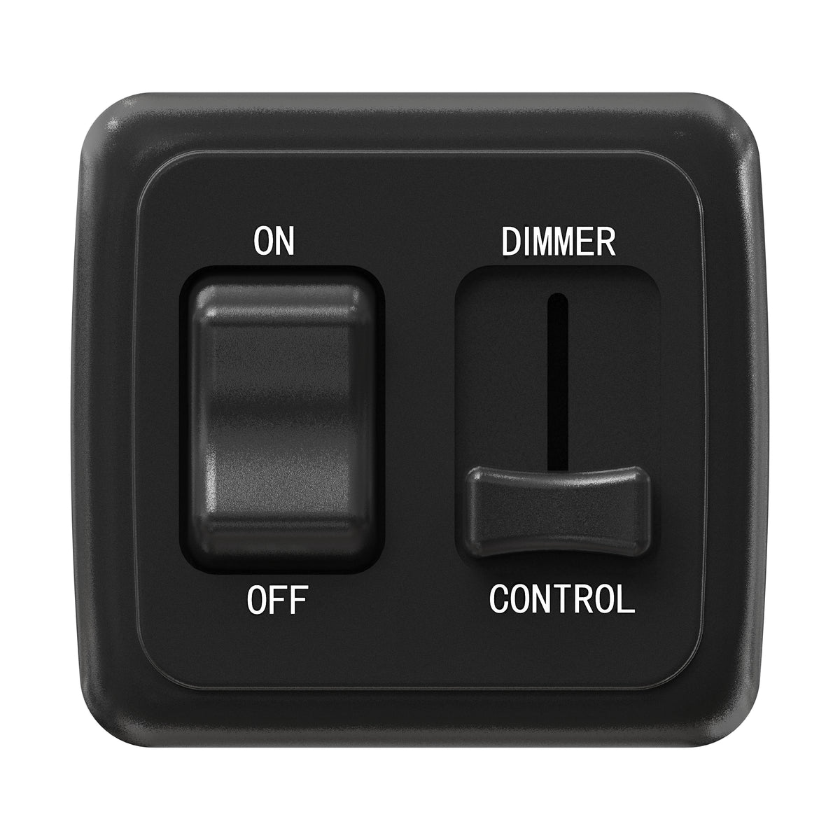 Leisure LED 12V RV Contemporary Double On Off Toggle with Side Dimmer Switch 3.02 Inch x 2.83 Inch x 1.5 Inch (White)