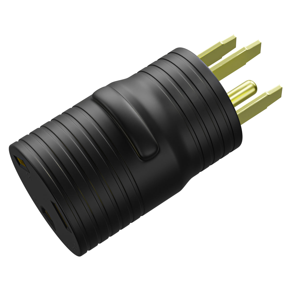 Leisure Cords 50AMP RV Electrical Adapter Standard NEMA 14-50P to TT-30R 4 Inch (Black)