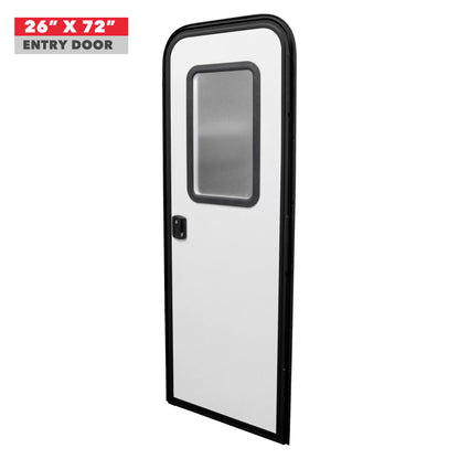 Leisure Coachworks RV Entry Door 26 Inch x 72 Inch (Black)