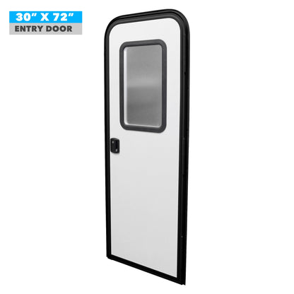 Leisure Coachworks RV Entry Door 26 Inch x 72 Inch (Black)