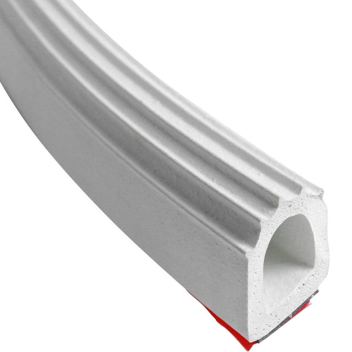 1x 7/8 White Bulb Ribbed Seal, 3M Adhesive on the base, Multi Use, High Quality, Sold by the foot