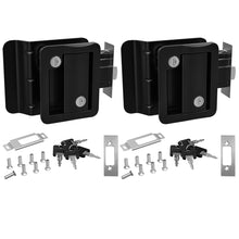 Leisure Locks RV Entry Door Lock with Paddle Deadbolt 2.5 Inch x 3.5 Inch (Black)