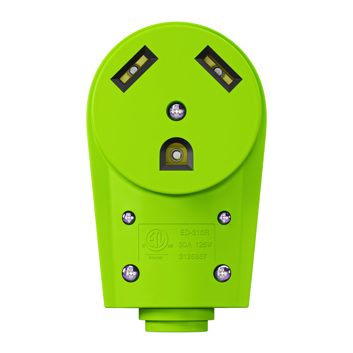 Leisure Cords 30AMP RV Replacement Plug 90 Degree Handle Standard NEMA TT-30R 3 Inch (Green)