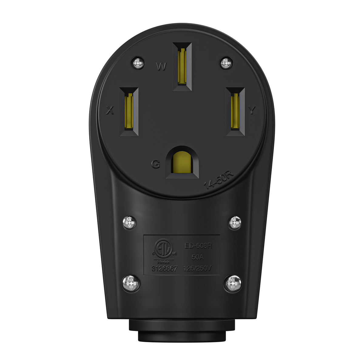 Leisure Cords 50AMP RV Replacement Plug 90 Degree Handle Standard NEMA 14-50R 4 Inch (Green)