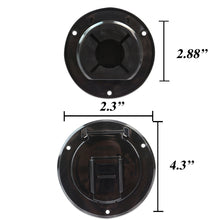 Leisure Cords RV Power Cord Utility Hatch Weatherproof Rectangle Door 4.3 Inch x 2.3 Inch (Black)