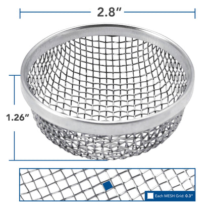 Leisure Coachworks RV Bug Screen Kit for Water Heater and Furnace Vent Mesh Screens 3 Piece Set (Metal)