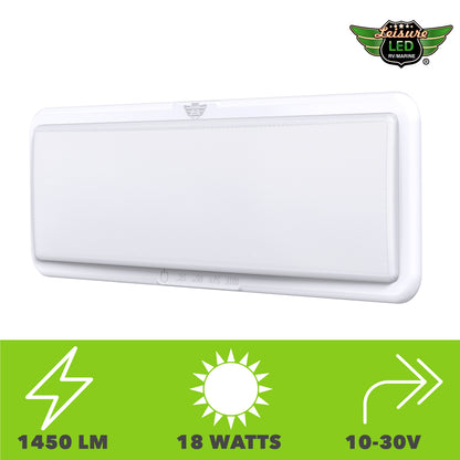 Leisure LED 12V RV Interior LED Ceiling Light Rectangle Natural White Touch Dimmer Switch 1450 Lumen 20 Inch (White)
