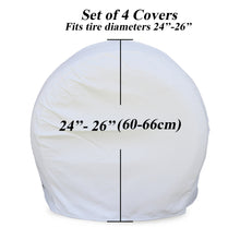 Leisure Coachworks RV Tire Cover Set for Tire Diameters 24 Inch x 26  Inch (White)
