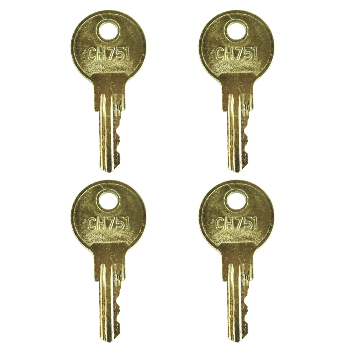 Leisure Locks RV 751 Key Replacement for T-handles Camper Shells Cabinets Push Locks 1 Inch (Brass)