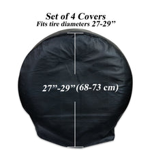 Leisure Coachworks RV Tire Cover Set for Tire Diameters 27 Inch x 29  Inch (Black)