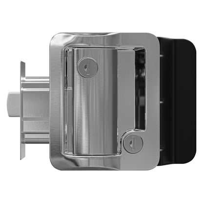 Leisure Locks RV Entry Door Lock with Paddle Deadbolt 2.5 Inch x 3.5 Inch (Chrome)