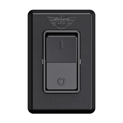 Leisure LED 12V RV Modern Single SPST On Off Switch with Bezel 2.87 Inch x 1.87 Inch x 1.1 Inch (White)