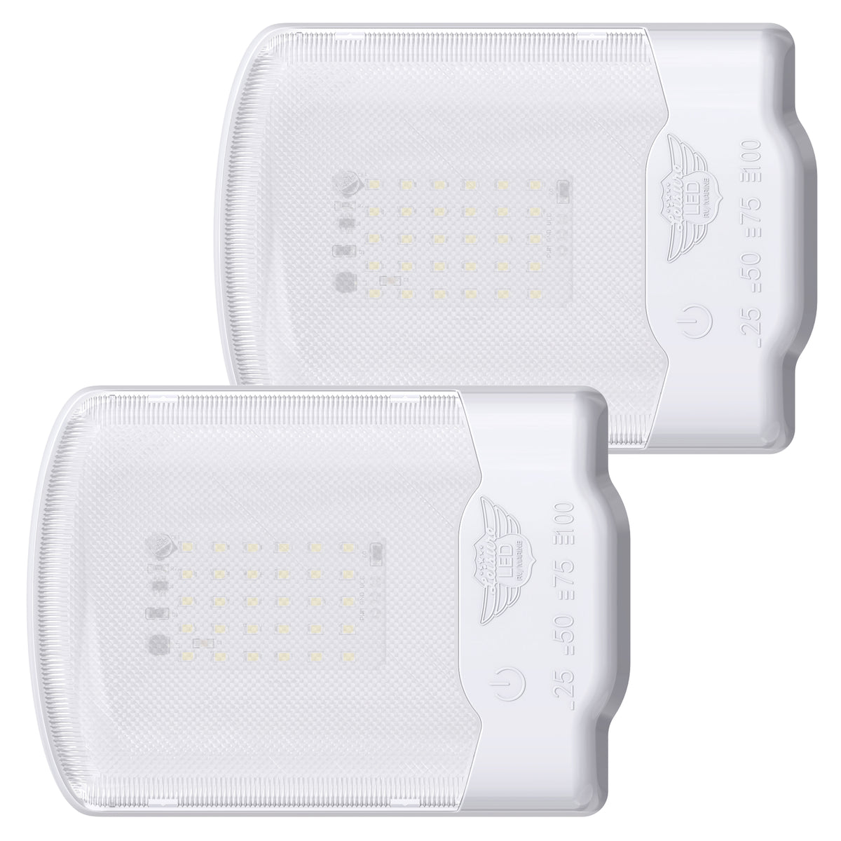 Leisure LED 12V RV LED Single Dome Light Natural White Touch Dimmer Switch Clear Lens 6 Inch (White)