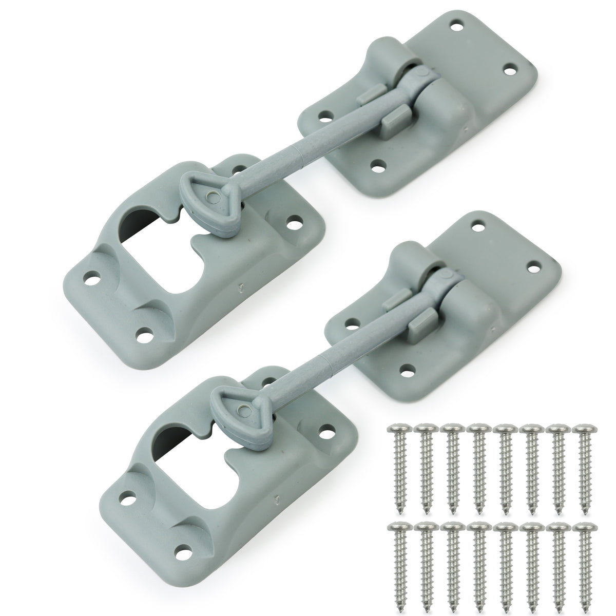 Leisure Coachworks RV Baggage Door Catch Holds Compartment Doors Open T Style 4 Inch (Grey)