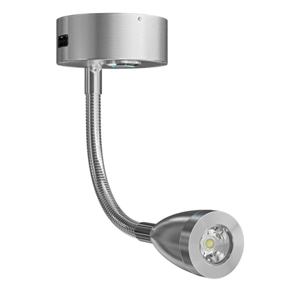 Leisure LED 12V RV Interior LED Reading Light Multi-Color Touch Dimmer Switch 180 Lumen 8 Inch (Brushed Nickel)