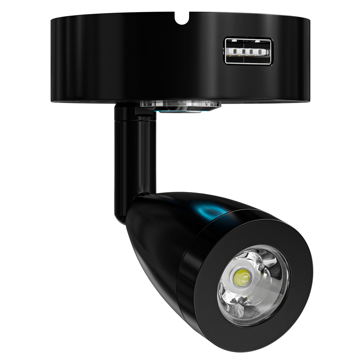 Leisure LED 12V RV Interior LED Reading Light Warm White Touch Dimmer Switch 160 Lumen 3.88 Inch (Black)