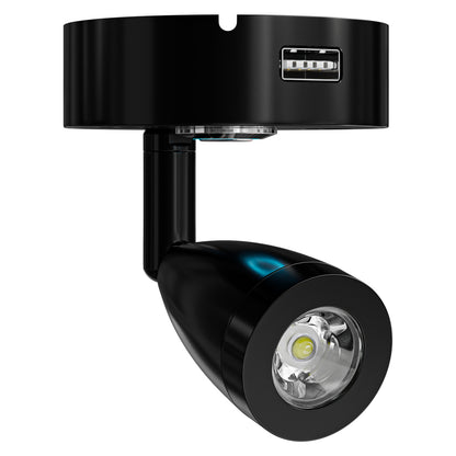 Leisure LED 12V RV Interior LED Reading Light Warm White Touch Dimmer Switch 160 Lumen 3.88 Inch (Black)