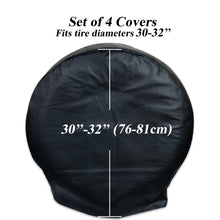 Leisure Coachworks RV Tire Cover Set for Tire Diameters 30 Inch x 32  Inch (Black)