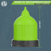 Leisure Cords 30AMP RV Power Cord Plug Protective Weatherproof Boot Cover 3 Inch (Green)