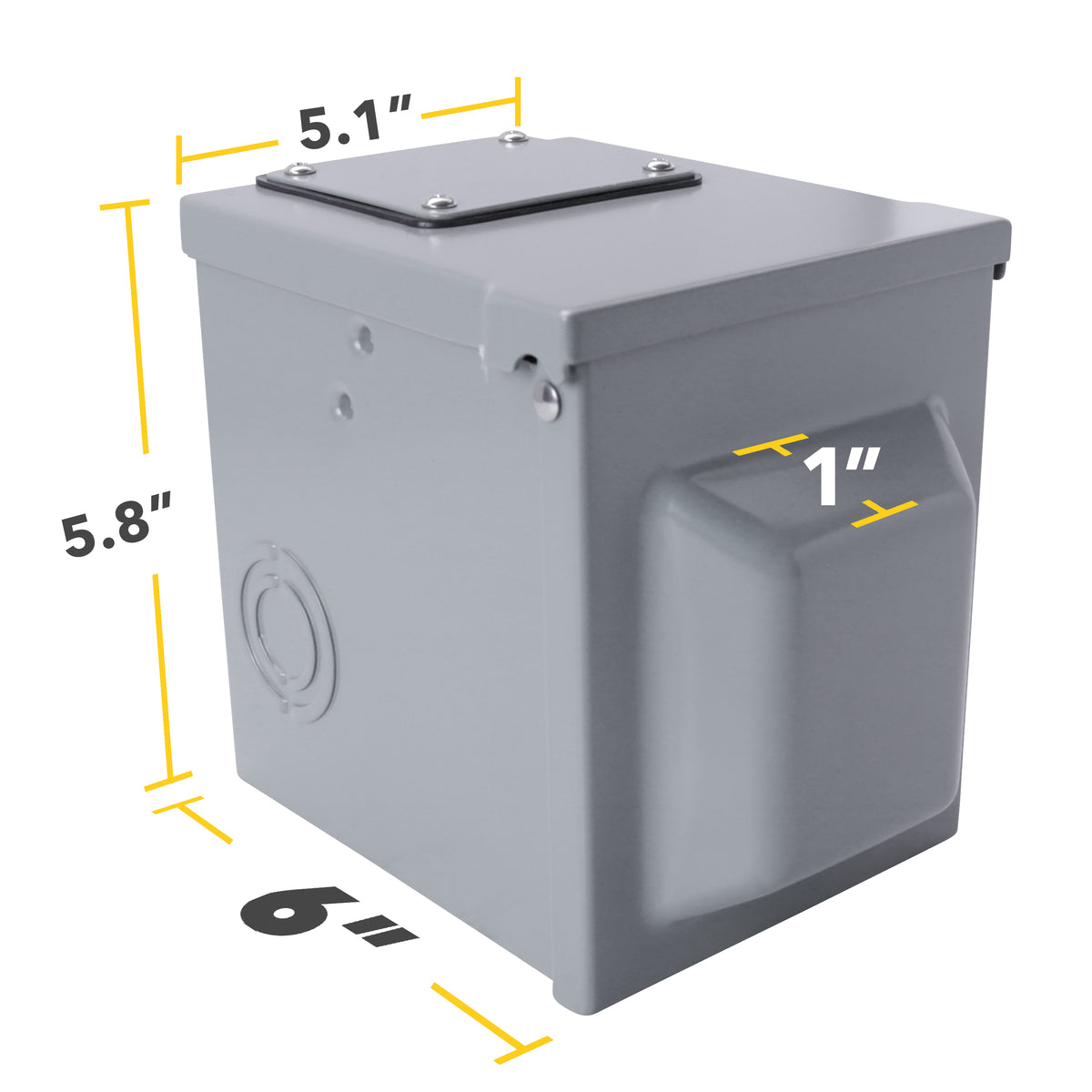 Leisure Cords 30AMP RV Generator Power Inlet Box NEMA TT-30R 5 Inch (Grey)