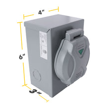 Leisure Cords 30AMP RV Generator Power Inlet Box NEMA L5-30P 6 Inch (Grey)