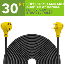 Leisure Cords 30AMP RV Extension Cord Standard 30 Foot (Yellow)