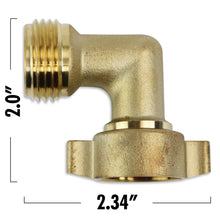 Leisure Coachworks RV 90 Degree Elbow for 3/4 Inch Water Intake Fitting Solid Brass (Brass)