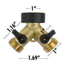 Leisure Coachworks RV Y Valve Adapter for 3/4 Inch Water Intake Fitting 2 Way Solid Brass (Brass)