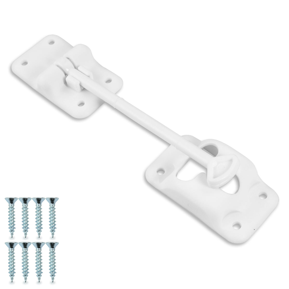 Leisure Coachworks RV Baggage Door Catch Holds Compartment Doors Open T Style 6 Inch (White)