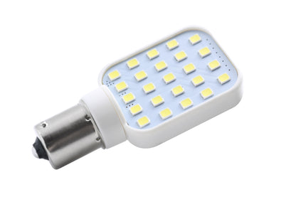 Leisure LED 12V RV Interior LED 1156 Bulb Light Rotating Replacement Warm White for Ceiling Dome Light 300 Lumen 1.25 Inch (White)