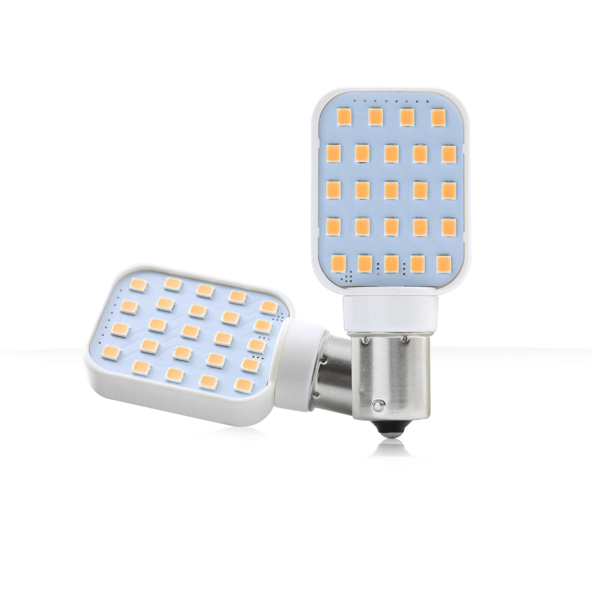 Leisure LED 12V RV Interior LED 1156 Bulb Light Rotating Replacement Warm White for Ceiling Dome Light 300 Lumen 1.25 Inch (White)