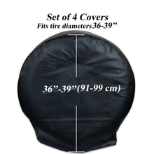 Leisure Coachworks RV Tire Cover Set for Tire Diameters 36 Inch x 39 Inch (Black)