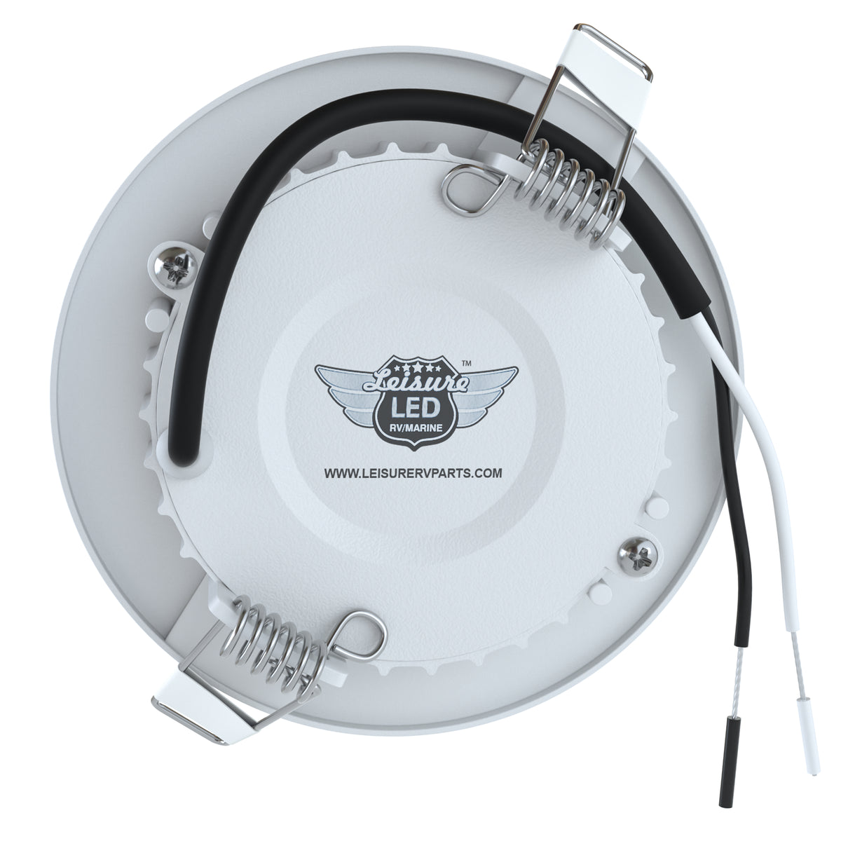 Leisure LED 12V RV Interior LED Recessed Light Cool White with Frosted Lens Aluminum Housing 3.375 Inch (White)
