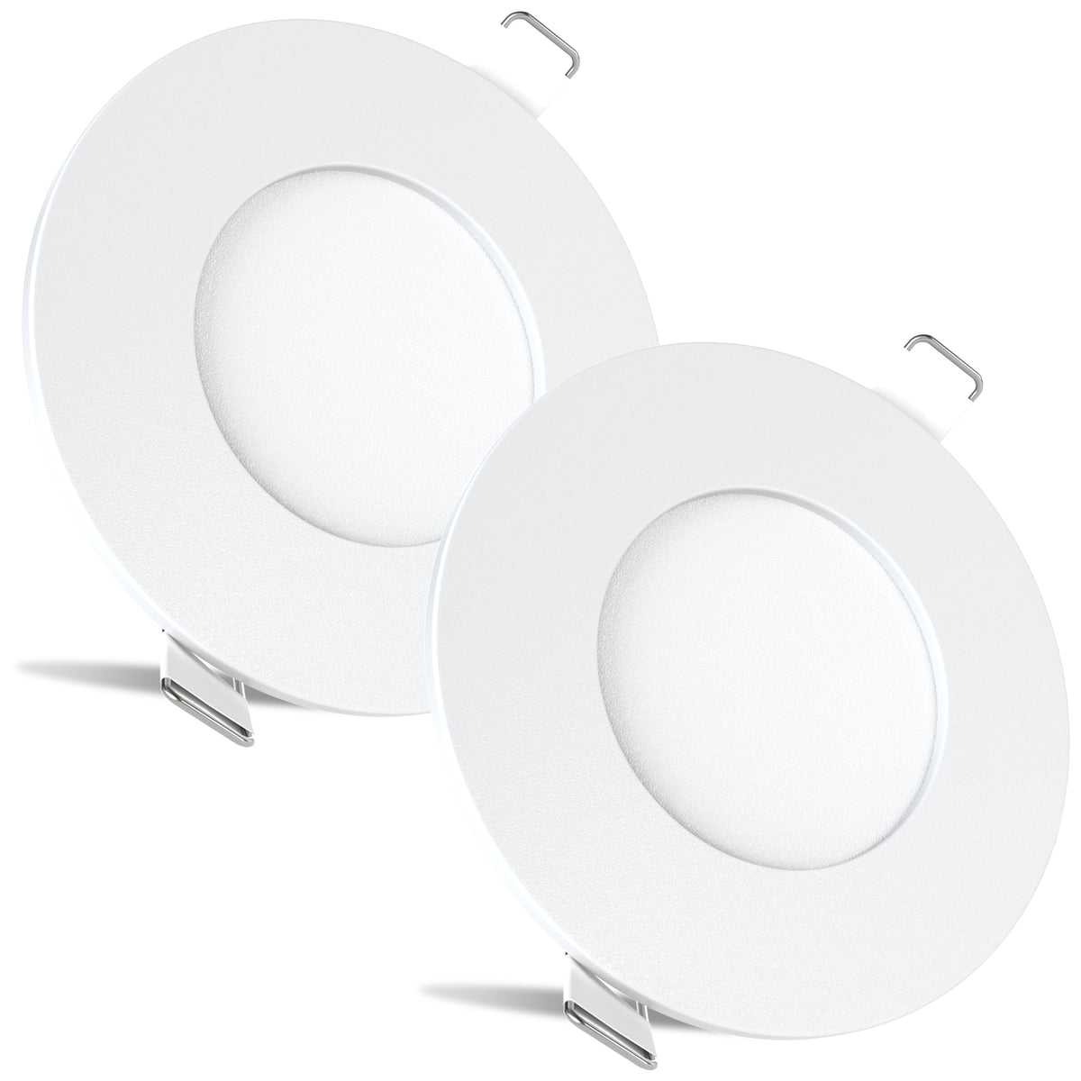 Leisure LED 12V RV Interior LED Recessed Light Cool White with Frosted Lens Aluminum Housing 3.375 Inch (White)