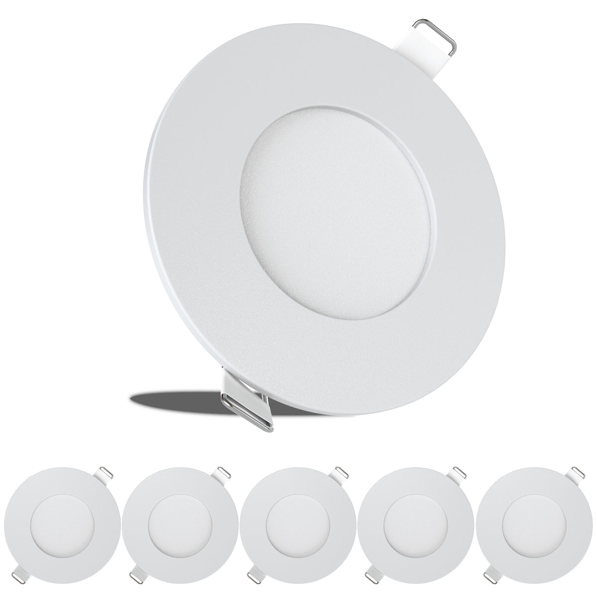 Leisure LED 12V RV Interior LED Recessed Light Cool White with Frosted Lens Aluminum Housing 3.375 Inch (White)