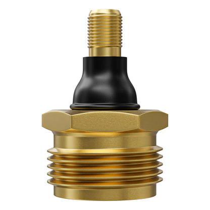Leisure Coachworks RV Water Blow Out Plug Adapter with 3/4 Inch GHT to Schrader Valve (Brass)