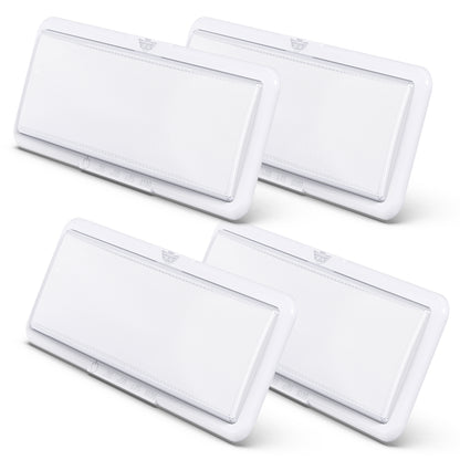 Leisure LED 12V RV Interior LED Ceiling Light Rectangle Natural White Touch Dimmer Switch 950 Lumen 14 Inch (White)