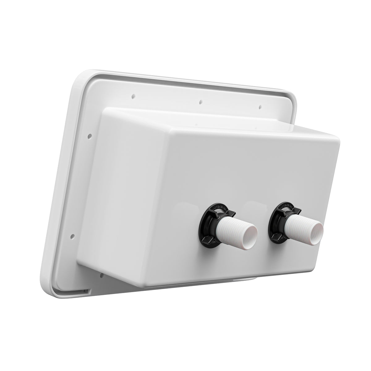 Leisure Coachworks RV Exterior Shower Box Kit for Cowboy Shower with ABS Hose 13.31 Inch x 8.41 Inch (White)