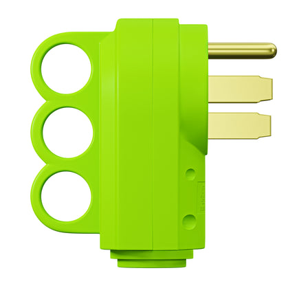 Leisure Cords 50AMP RV Replacement Plug 90 Degree Handle Standard NEMA 14-50P 4 Inch (Green)