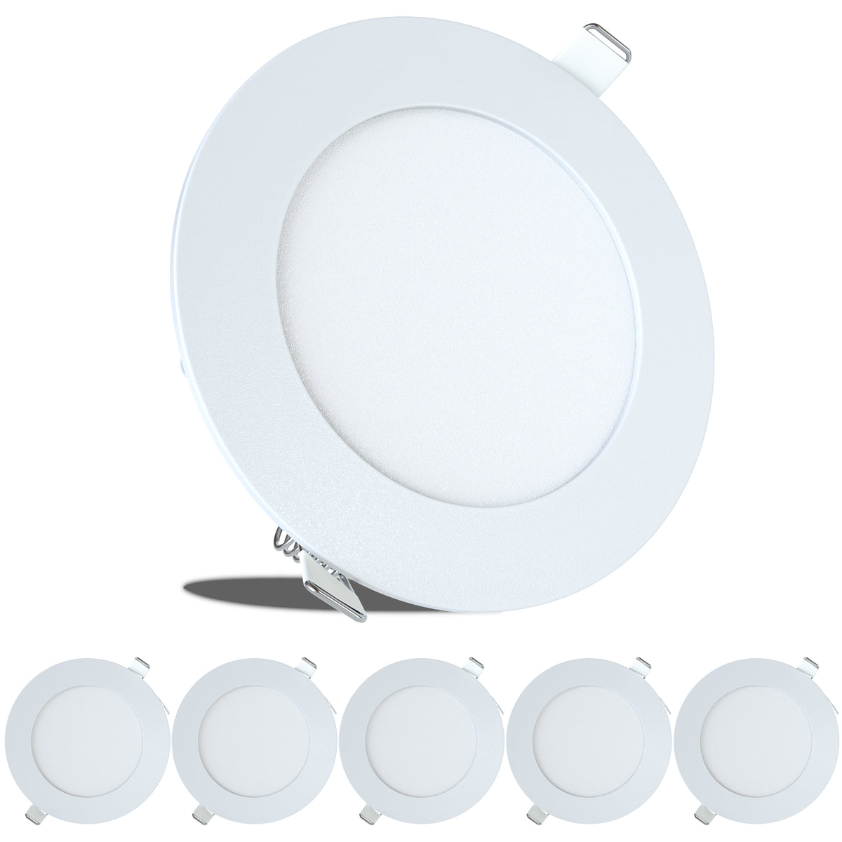 Leisure LED 12V RV Interior LED Recessed Light Cool White with Frosted Lens Aluminum Housing 4.75 Inch (White)
