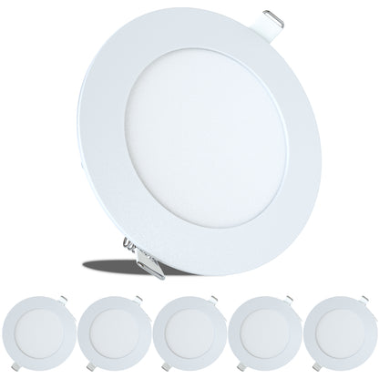 Leisure LED 12V RV Interior LED Recessed Light Cool White with Frosted Lens Aluminum Housing 4.75 Inch (White)