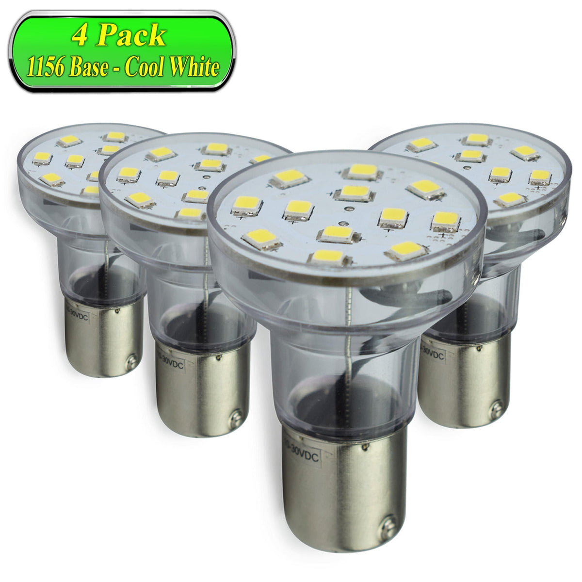 Leisure LED 12V RV Interior LED 1156 Bulb Light Replacement Cool White for Ceiling Dome Light 250 Lumen 2 Inch (Metal)