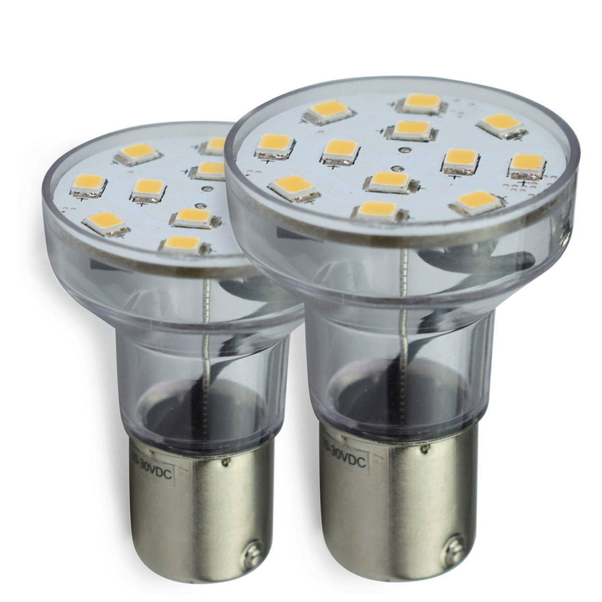 Leisure LED 12V RV Interior LED 1156 Bulb Light Replacement Cool White for Ceiling Dome Light 250 Lumen 2 Inch (Metal)