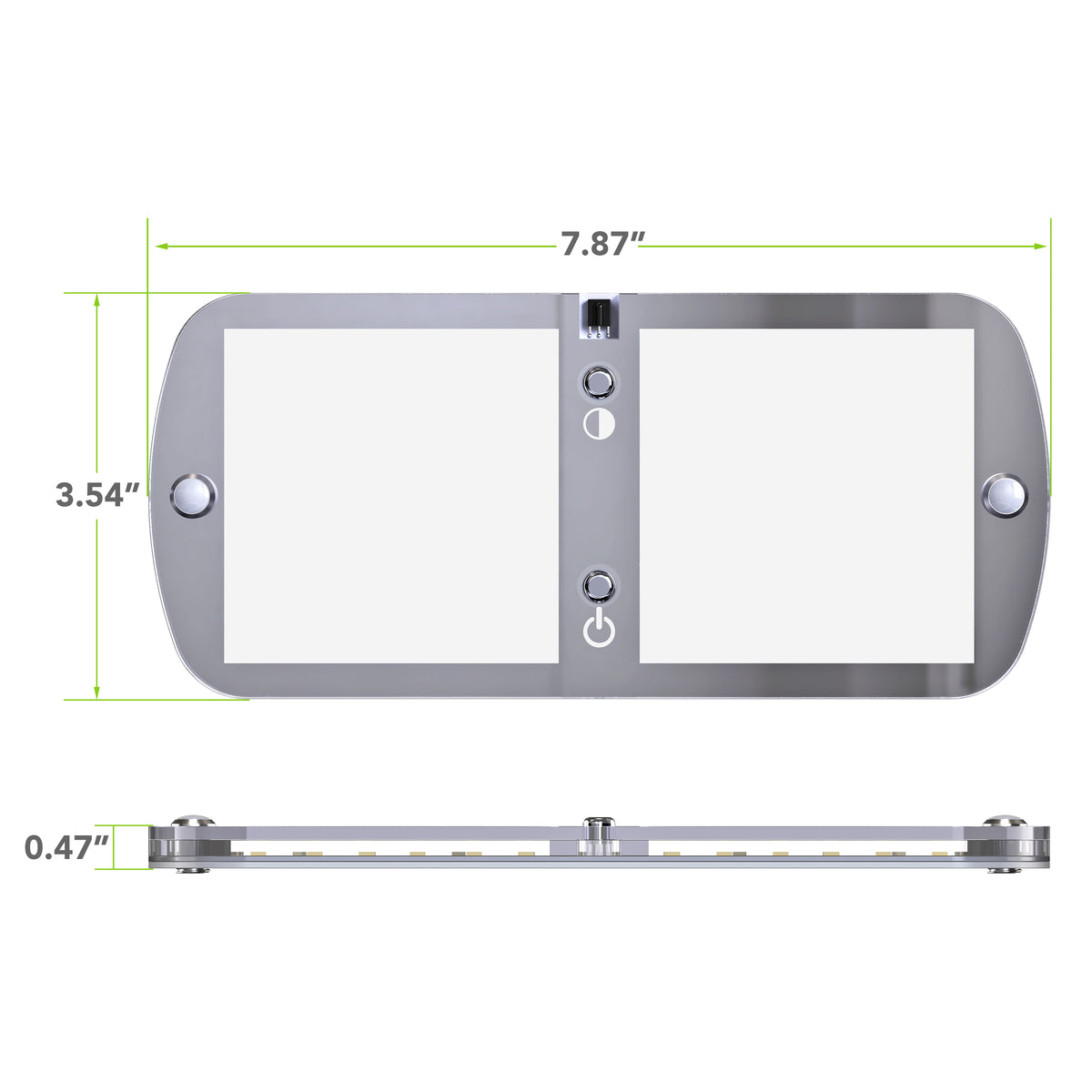 Leisure LED 12V RV LED Double Dome Light Multi-Color Touch Dimmer Switch Frosted Lens 7 Inch (Chrome)