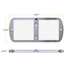 Leisure LED 12V RV LED Double Dome Light Multi-Color Touch Dimmer Switch Frosted Lens 7 Inch (Chrome)